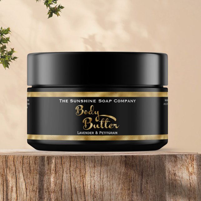Black and Gold Body Butter Jay Label (Von Creator hochgeladen)