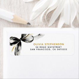 Black and Gold Bow Modern Whimsical