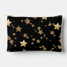Black and Gold Celestial Stars und Polka Dots