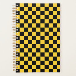 Black and gold checkerboard pattern planer