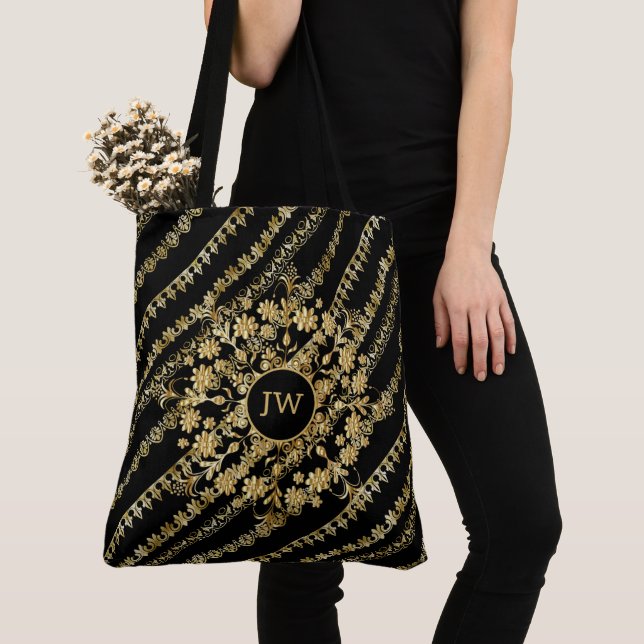 Black and Gold Chic Fun Tote Bag (Von Nahem)