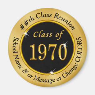 Black and Gold Class of 1970 Gifts, Class Wiederse Magnet