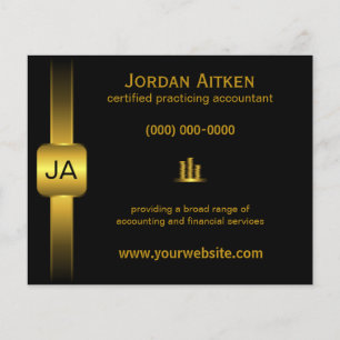 Black and Gold Coins 4,5" x 5,6" Accountant-Flyer Flyer