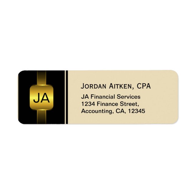 Black and Gold Coins Eleganter CPA Accountant (Vorne)