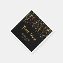Black and Gold Confetti Dots