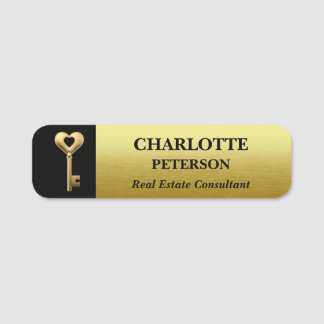 Black and Gold Custom Realtor oder Real Anwesen Namensschild