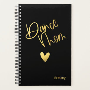Black and Gold Dance Mama Personalisiert Planer