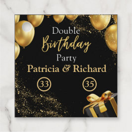 Black and Gold Elegant Geschenkanhänger