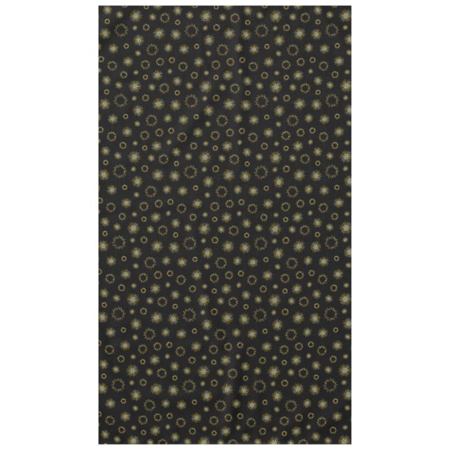 Black and Gold Elegantes Weihnachtswrapping Paper Tischdecke (Vorderseite)