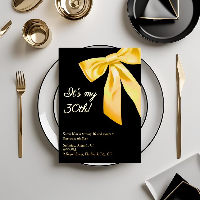 Black and Gold Foil: "Es ist mein 30." Elegant Gla Folieneinladung (Von Creator hochgeladen)