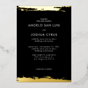Black and Gold Foil Folien Feiertagskarte