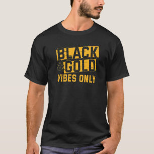 Black and Gold Football Game Day T-Shirt