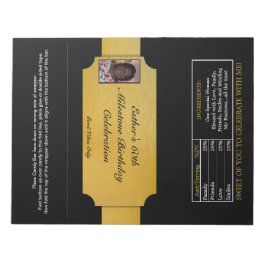 Black and Gold Foto Fvor XL Candy Wrappers Notizblock