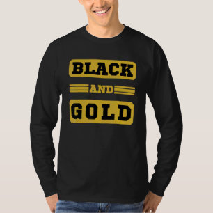Black and Gold Game Day Group für High School Fox T-Shirt