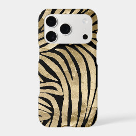 Black and Gold Glam Zebra Print Case-Mate iPhone Hülle