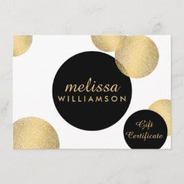 Black and Gold Glamour and Beauty Gift Certificate