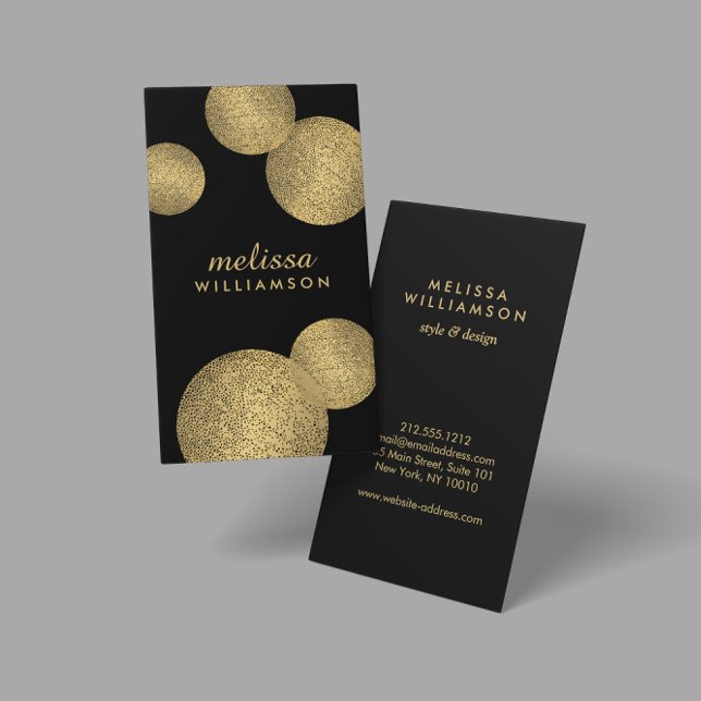Black and Gold Glamour and Beauty II Business Card Visitenkarte (Von Creator hochgeladen)