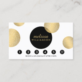 Black and Gold Glamour Loyalty Card Treuekarte