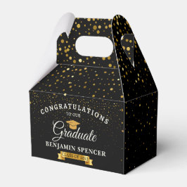 "Black and Gold Graduation Party" - Gefälligkeitsb Geschenkschachtel