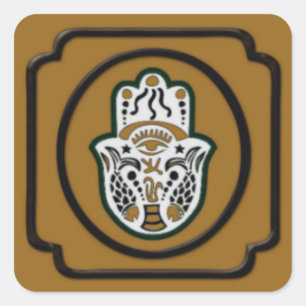 Black and Gold Hamsa Sticker