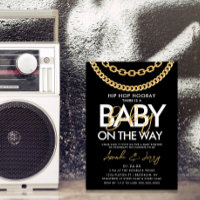 Black and Gold Hip Hop Baby Dusche