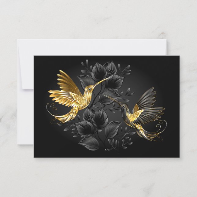 Black and Gold Hummingbird Ankündigung (Vorderseite)