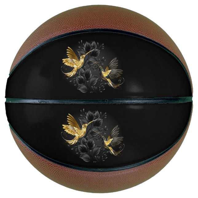 Black and Gold Hummingbird Basketball (Vorderseite)