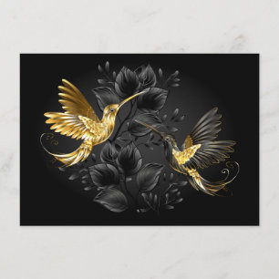 Black and Gold Hummingbird Begleitkarte