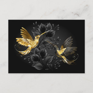 Black and Gold Hummingbird Begleitkarte