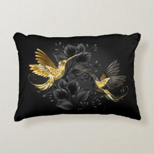 Black and Gold Hummingbird Dekokissen