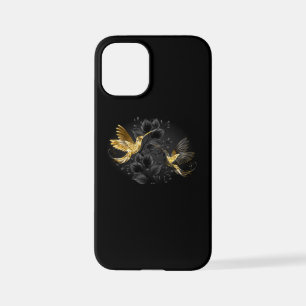 Black and Gold Hummingbird iPhone 12 Mini Hülle