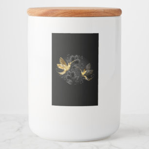 Black and Gold Hummingbird Lebensmitteletikett