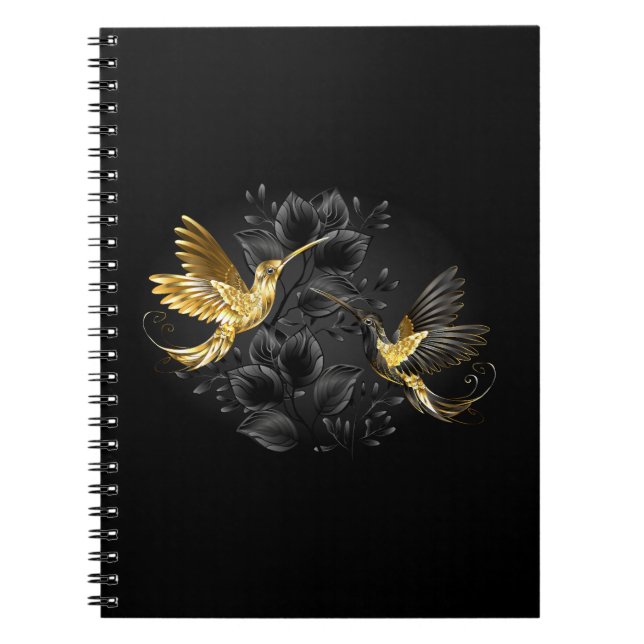 Black and Gold Hummingbird Notizblock (Vorderseite)