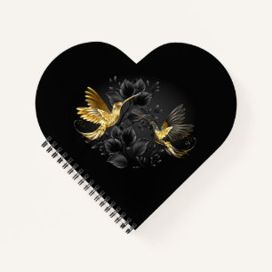 Black and Gold Hummingbird Notizbuch