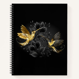 Black and Gold Hummingbird Notizbuch