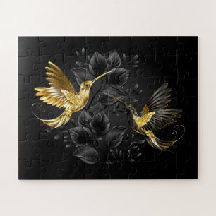Black and Gold Hummingbird Puzzle