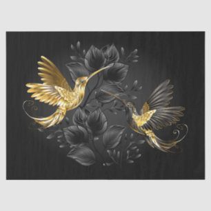 Black and Gold Hummingbird Seidenpapier