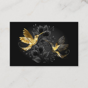Black and Gold Hummingbird Visitenkarte