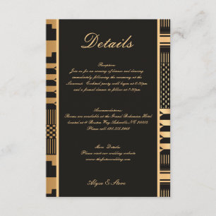 Black and Gold Kente Begleitkarte