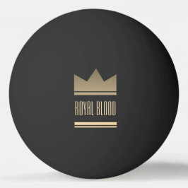 Black and Gold King Crown Tischtennisball