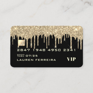 Black and Gold Kreditkarte Business Card Visitenkarte