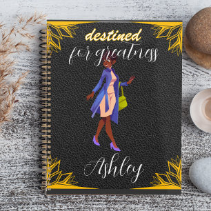 Black and Gold Leather Bound zeitlos elegant Planer
