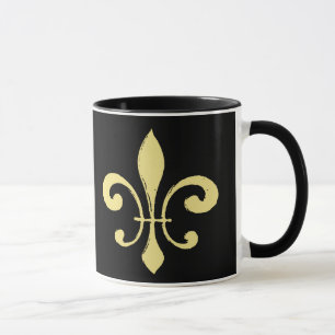 Black and Gold Lilie Tasse, die taten Tasse