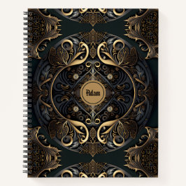 Black and Gold Luxurious Medieval Spirituosen Note Notizbuch