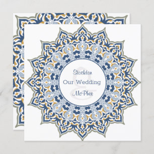Black and Gold Mandala Hochzeitseinladung Einladung