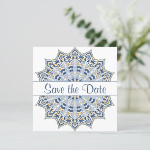 Black and Gold Mandala Save the Date Einladung