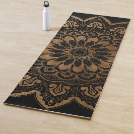 Black and Gold Mandala Yogamatte