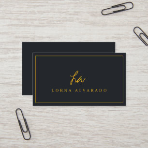 Black and Gold Modern Event Planer Business Card Visitenkarte