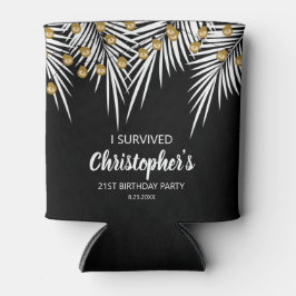 Black and Gold Palms zum Geburtstag Dosenkühler