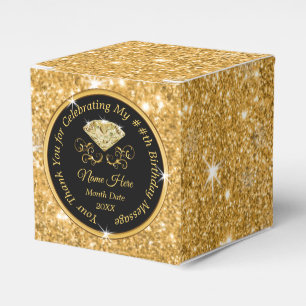 Black and Gold Personalisiert Birthday Fevor Boxes Geschenkschachtel